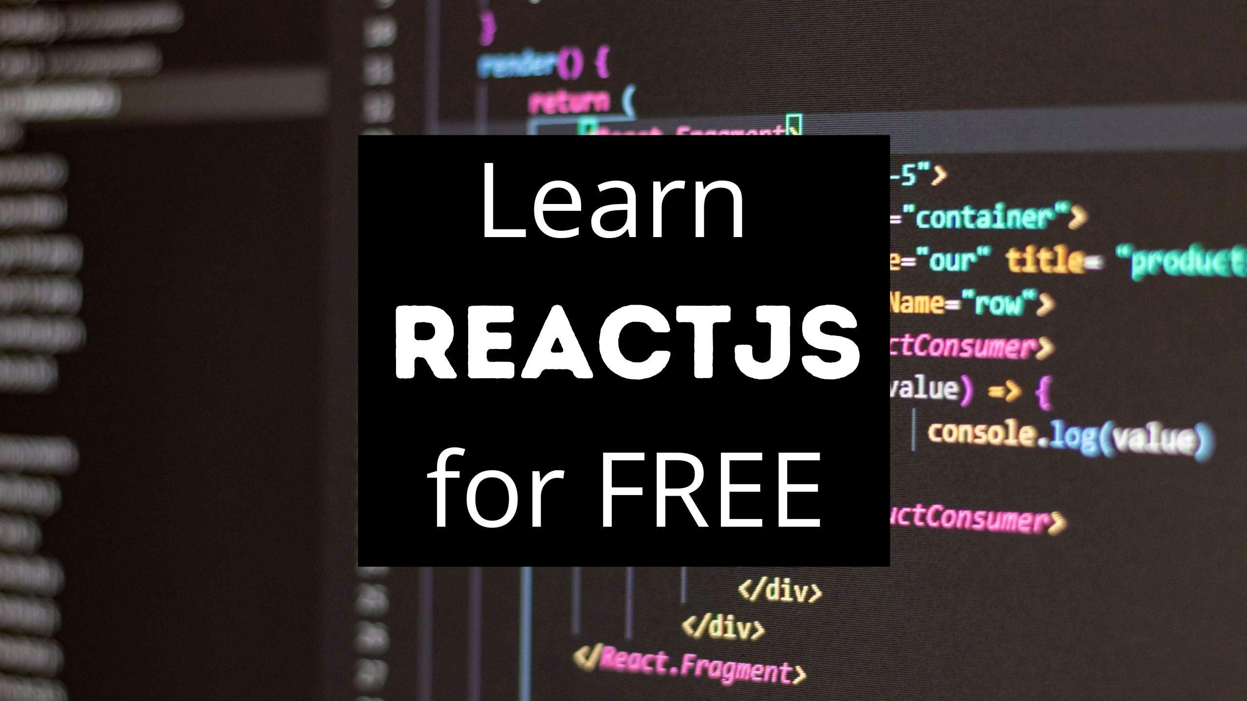 Learn Free Front-end Development with React on Youtube