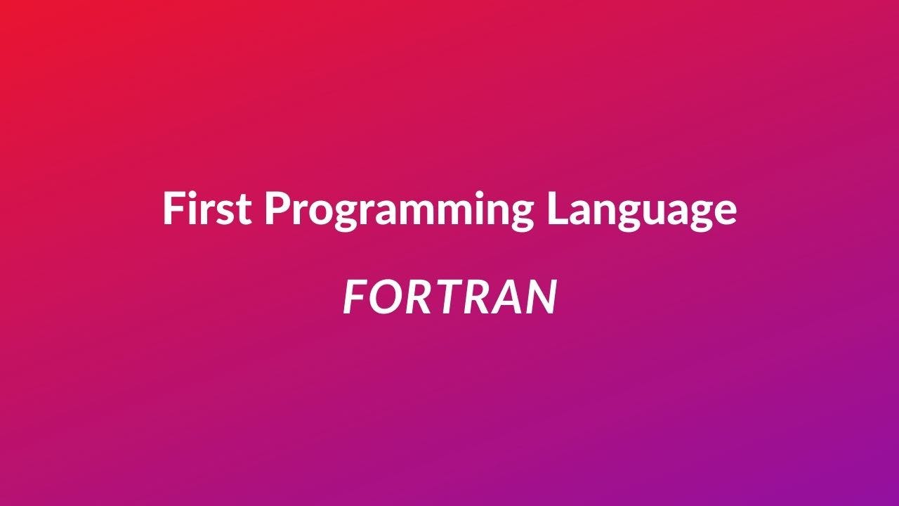 Worlds First Programming Language