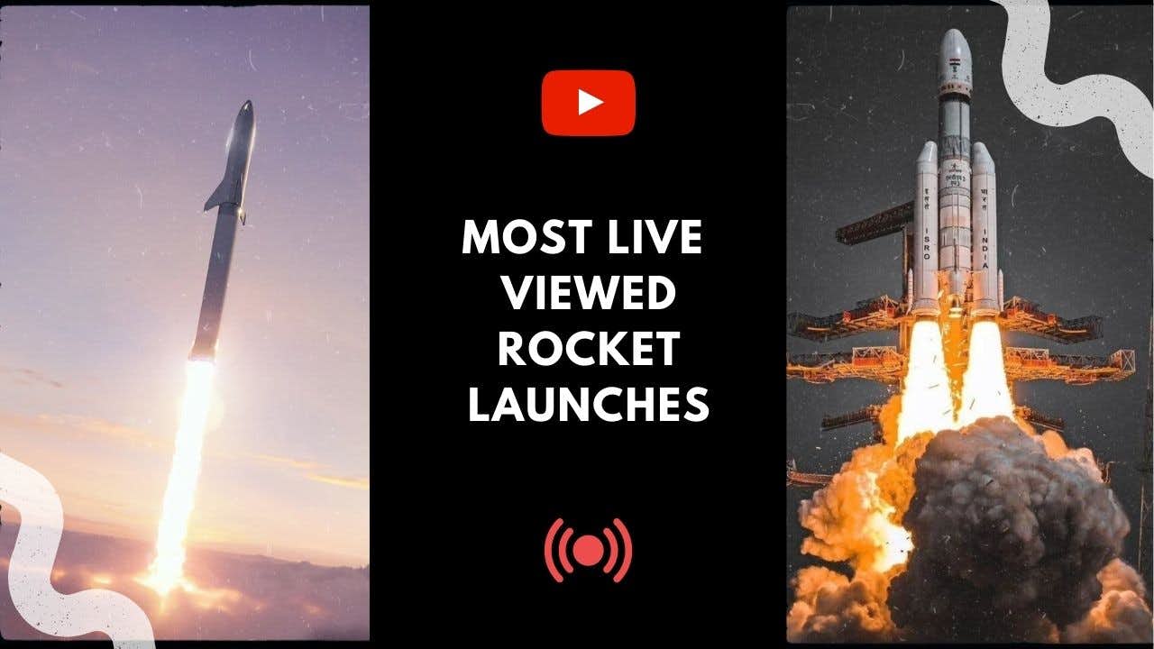  Top 5 rocket launches on YouTube with Highest Live concurrent viewers - Thumbnail